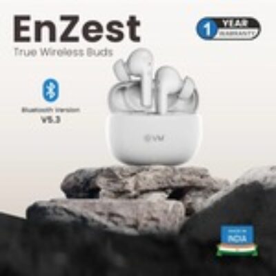 EVM White EnZest True Wireless Earbuds
