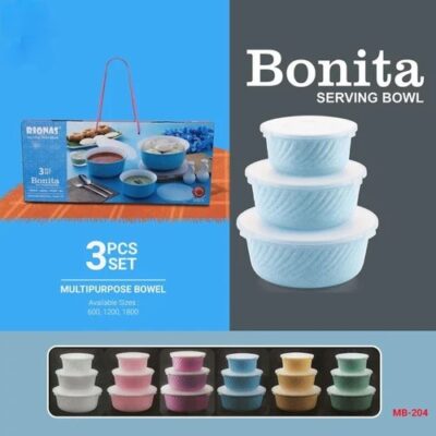 Microwave Friendly Bowl Set Of 3 With Lid