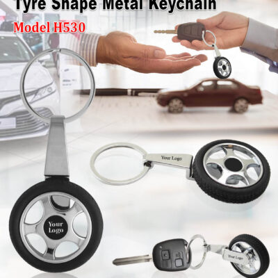 Tyre Shape Metal Keychain