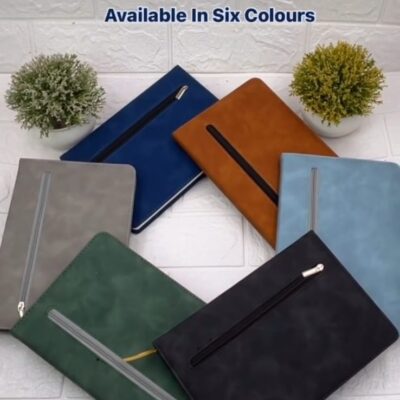 Office Notebook Diary with Zipper Pocket