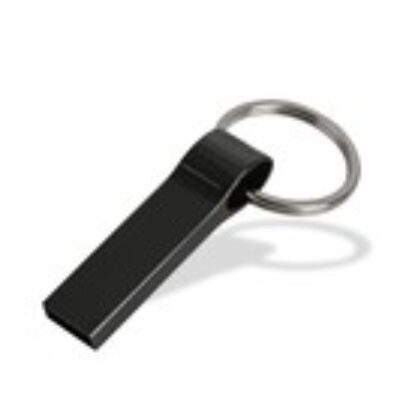 Black Metal Key Ring Pendrive